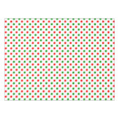 Wit Rood Groen Stippen Design Tafelkleed (Voorkant (Horizontaal))