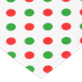 Wit Rood Groen Stippen Design Tafelkleed (Gekanteld)