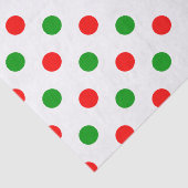 Wit Rood Groen Stippen Design Tissuepapier (Detail)