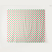 Wit Rood Groen Stippen Design  Wandkleed (Voorkant (horizontaal))