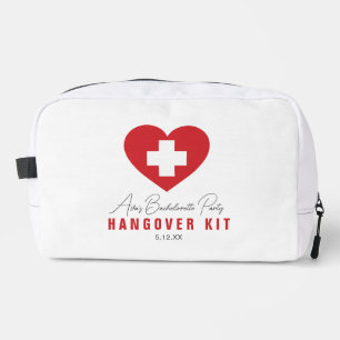 Wit Rood Hart Bachelorette Hangover Kit Toilettasje