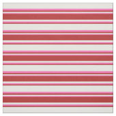 Wit, Rood & Heet Roze Gestreept Patroon Stof (Swatch)