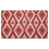 Wit rood ikat patroon. stof (Fat Quarter)