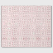 Wit & Rood Kerstmis Sneeuwvlokken Patroon Cadeaupapier (Vlak)