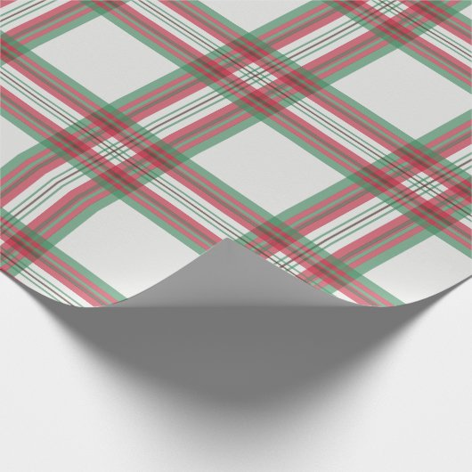 Wit rood kerstplakpapier cadeaupapier (Hoek)