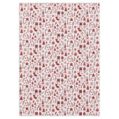 Wit rood kersttafelkleed tafelkleed (Voorkant)