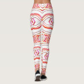 Wit rood naadloos patroon "Ratti_Creative_Arts" Leggings (Achterkant)