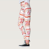 Wit rood naadloos patroon "Ratti_Creative_Arts" Leggings (Links)