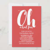 Wit Rood Oh Wat een leuk feestje nodig Kaart (Voorkant)