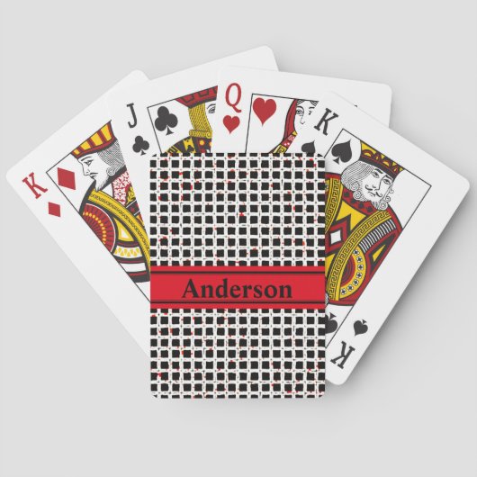  wit rood patroon pokerkaarten (Achterkant)