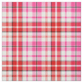Wit rood roze geruit tartan ontwerp stof (Swatch)