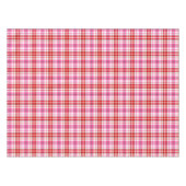 Wit rood roze geruit tartan ontwerp  tafelkleed (Voorkant (Horizontaal))