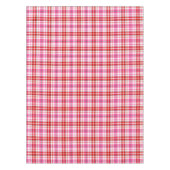 Wit rood roze geruit tartan ontwerp  tafelkleed (Voorkant)