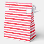 Wit Rood Roze Strepen Baby shower Bedankdoosjes (Achterkant)