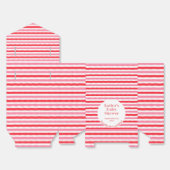 Wit Rood Roze Strepen Baby shower Bedankdoosjes (Ongevouwen)