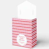 Wit Rood Roze Strepen Baby shower Bedankdoosjes (Open)
