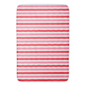 Wit Rood Roze Zomerstrepen Badmat (Voorkant Verticaal)