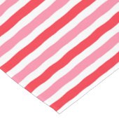 Wit Rood Roze Zomerstrepen Korte Tafelloper (Hoek)