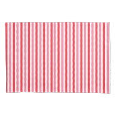 Wit Rood Roze Zomerstrepen Kussensloop (Voorkant)