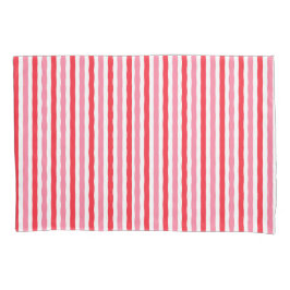 Wit Rood Roze Zomerstrepen Kussensloop