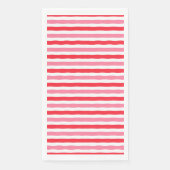 Wit Rood Roze Zomerstrepen Servet (Voorkant)