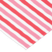 Wit Rood Roze Zomerstrepen Tafelkleed (Gekanteld)