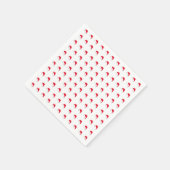 wit rood, schattig kerstcadeautje servet (Hoek)