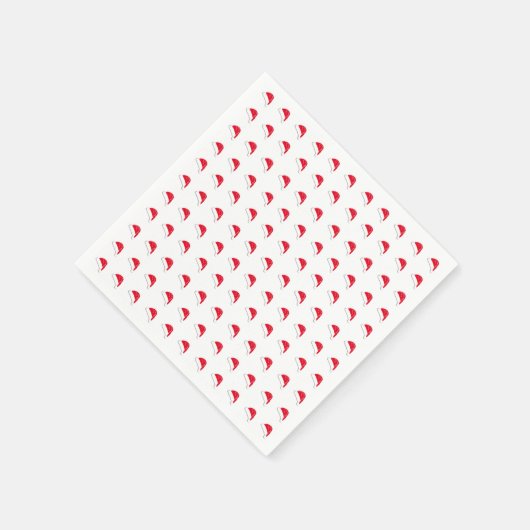 wit rood, schattig kerstcadeautje servet (Hoek)