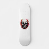 Wit Rood Skelet Koele Horror Schedel Persoonlijk Skateboard (Voorkant)