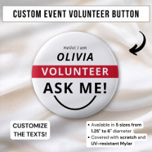 Wit Rood Vraag Mij Vrijwilligersbadge Evenement Na