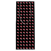 wit rood zwart Santa Hat patroon Kerstmis Wijn Cadeautas (Achterkant)