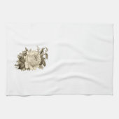  wit roos bloemenkeuken handdoek (Horizontaal)