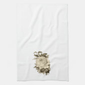  wit roos bloemenkeuken handdoek (Verticaal)