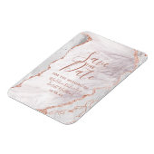 Wit & Roos Gold Agaat Folie Save the Date Bruiloft Magneet (Linkerzijde)