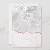 Wit & Roos Gold Agaat Marmer Baby shower Kaart (Achterkant)