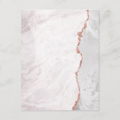 Wit & Roos Gold Agaat Marmer Bruiloft Details Informatiekaartje (Achterkant)