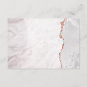 Wit & Roos Gold Agaat Marmer Bruiloft Routebeschri Informatiekaartje (Achterkant)