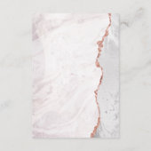 Wit & Roos Gold Agaat Marmer Bruiloft Routebeschri Informatiekaartje (Achterkant)