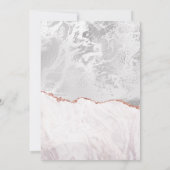 Wit & Roos Gold Agaat Marmer Folie Verjaardagsfees Kaart (Achterkant)