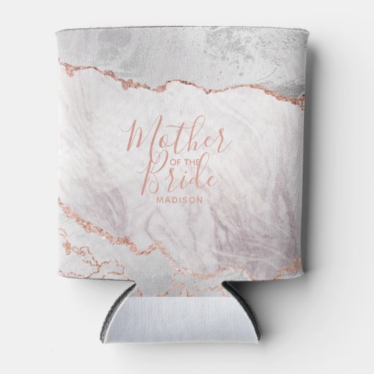Wit & Roos Gold Agaat Marmer Moeder van de Bruid Blikjeskoeler (Voorkant)