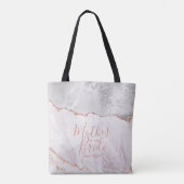 Wit & Roos Gold Agaat Marmer Moeder van de Bruid Tote Bag (Achterkant)