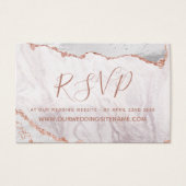 Wit & Roos Gold Agaat Website RSVP Plaats Kaarten Visitekaartje (Voorkant)