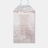 Wit & Roos Goud Agaat Gilt Bruids Display Douche Cadeaulabel (Voorkant)