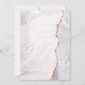 Wit & Roos Goud Brunch & Bubbly Vrijgezellenfeest Kaart (Achterkant)