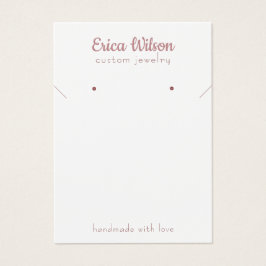 Wit & Roos Goud Ketting Oorbel Display kaart