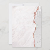 Wit & Roos Goud Vrijgezellenfeest Uitnodiging (Achterkant)