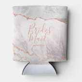 Wit & Roos Gouden Agaat Marmer Folie Bruidsmeisje Blikjeskoeler (Voorkant)