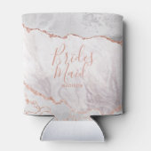 Wit & Roos Gouden Agaat Marmer Folie Bruidsmeisje Blikjeskoeler (Achterkant)