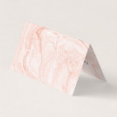 Wit & Roos-gouden marmeren wervelingen Visitekaartje (Achterkant)