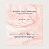 Wit & Roos-gouden marmeren wervelingen Visitekaartje (Binnenkant ongevouwen)